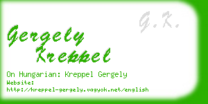 gergely kreppel business card